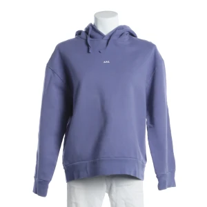 A.P.C Hoodies (lila, Gr. L) Baumwolle - gebraucht, mit Kapuze mit Kordelzug & Logo-Print auf der Brust