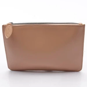 Alaia Clutches (beige) Leder - gebraucht, mit Reißverschluss zum Schließen & Silberfarbene Hardware