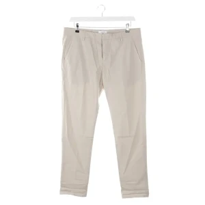 Dondup Hosen (beige, Gr. W38) Baumwolle - gebraucht, Stoffhose mit Eingrifftaschen vorne & Paspeltaschen mit Knöpfen hinten