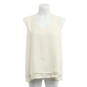 FFC Tops (beige, Gr. 36) Modal - gebraucht, mit Lagen-Look am Saum & V-Ausschnitt