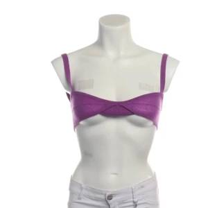 Khaite Tops (lila, Gr. XS) Kaschmir - gebraucht, Bralette mit Knotendetail vorne & Rippstrick