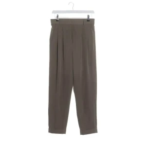 MM6 Hosen (grün, Gr. 32) Polyester - gebraucht, Stoffhose mit Bundfalten & Umschlag am Hosenbein
