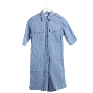Isabel Marant Étoile Jumpsuits (blau, Gr. 34) Baumwolle - gebraucht, Overall mit Brusttaschen mit Patte und Knopf & Epauletten an den Schultern