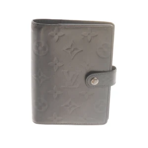 Louis Vuitton Agenda / Organiser Home (grau) Leder - gebraucht, Terminplaner mit Monogramm-Prägung & Ringbuchmechanik
