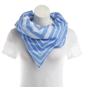 Gant Tücher (blau) Baumwolle - gebraucht, Schal mit Streifenmuster & Logo-Schriftzug