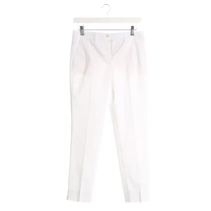 Etro Hosen (weiß, Gr. 34) Baumwolle - gebraucht, Stoffhose mit Bügelfalten & Eingrifftaschen