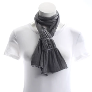 Marc Cain Tuch (grau) Wolle - gebraucht, Damen, Schal mit Raffungen & Smok-Details