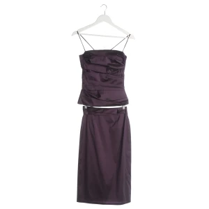 Talbot Runhof Sets (lila, Gr. 34) Polyester - gebraucht, Rock-Set mit Drapierungen am Oberteil & Spaghettiträger