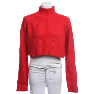 Maje Weitere Pullover (rot, Gr. 36) Polyacryl - gebraucht, Strickpullover mit Rippstrick & Hoher Kragen