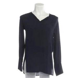 Dondup Blusen (navy, Gr. 34) Viskose - gebraucht, mit V-Ausschnitt & lange Ärmel mit breiten Manschetten