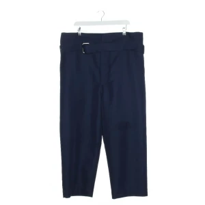 Plan C Hose 46 Navy (navy, Gr. 46) Polyester - gebraucht, Damen integrierter Gürtel, silberfarbene Schnalle