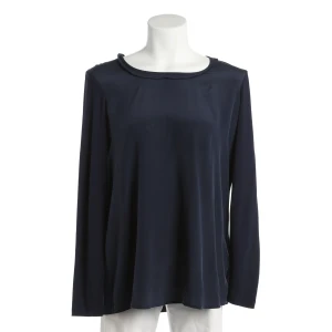 Riani Bluse 40 Blau (blau, Gr. 40) Viskose - gebraucht, Damen leichter Glanz, Rundhalsausschnitt mit feiner Rollkante