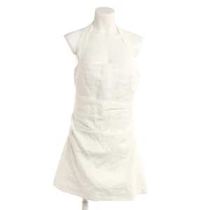 SIR Kleid (weiß, Gr. L) Leinen - gebraucht, Damen, mit Drapierung & Raffungen