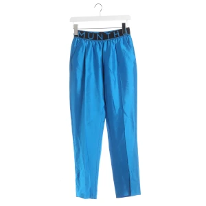 Munthe Hosen (blau, Gr. 36) Polyester - gebraucht, mit Elastischer Logo-Bund & Bundfalten