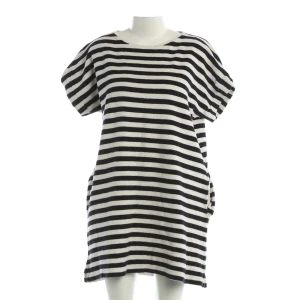 Juvia Kleid (navy, Gr. L) Baumwolle - gebraucht, Damen, mit Streifenmuster & Seitentaschen