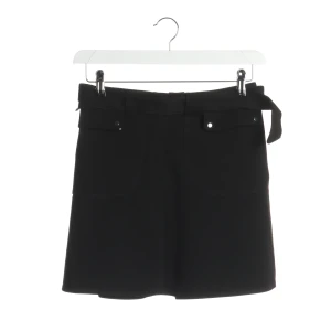 Maje Röcke (schwarz, Gr. 36) Polyester - gebraucht, Minirock mit Gürtel & Pattentaschen vorne
