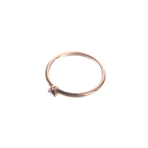 Pandora Ringe (gold) Metall - gebraucht, mit schmaler Ring & kleiner Schmuckstein in Lila