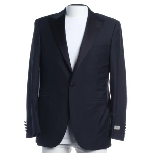 Canali Sakkos (navy, Gr. 48) Wolle / Cupro - gebraucht, Herren Satin-Revers, Spitzrevers