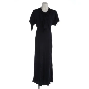 Marni Kleider (navy, Gr. 38) Viskose - gebraucht, Maxikleid mit Schleifendetail am Ausschnitt & Strukturierte Webart mit geometrischem Muster