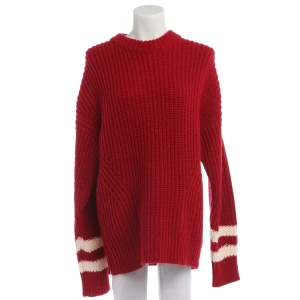 MSGM Weitere Pullover (rot, Gr. XS) Polyacryl - gebraucht, mit Grobstrick & Kontraststreifen an den Ärmelbündchen