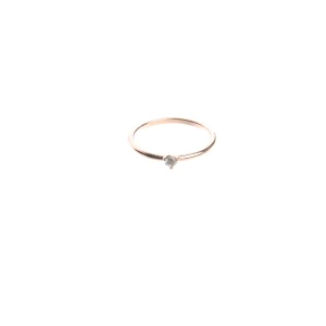 Pandora Ringe (gold) Metall / Zirkonia - gebraucht, mit schmale Ringschiene & Solitär-Stein