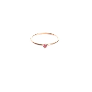 Pandora Ring (gold) 925er Sterling Silber / Stein - gebraucht, mit schmale Ringschiene & rosafarbener Schmuckstein