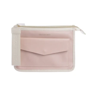Michael Kors Kosmetik Kosmetiktasche (rosa) Polyurethan / Textil - gebraucht, Damen Kosmetiktasche, Goldfarbene Logo-Lettern