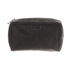 Bogner Etui (braun) Polyimid / Leder - gebraucht, Kosmetiktasche mit Kontrastnähte & Lederbesatz