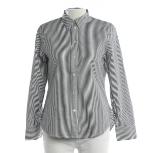 J.CREW Blusen (grau, Gr. 38) Baumwolle - gebraucht, Bluse mit Durchgehende Knopfleiste & Manschetten mit Knöpfen