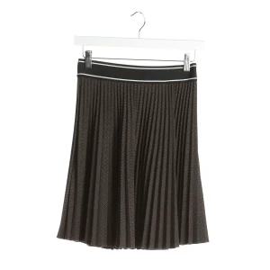 Sandro Röcke (braun, Gr. 36) Polyester - gebraucht, Plissee-Rock mit Plißeestruktur & Elastischer Taillenbund mit Streifenmuster