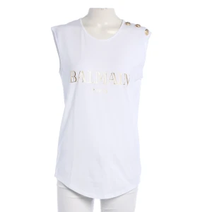 Balmain Tops (weiß, Gr. 36) Baumwolle - gebraucht, Damen