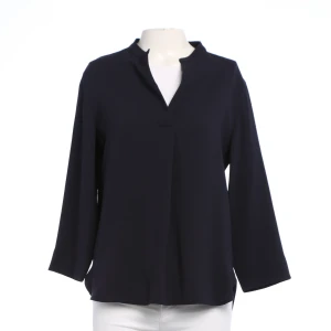 Windsor Blusen (navy, Gr. M) Polyester - gebraucht, mit Stehkragen & V-Ausschnitt mit Schlitz