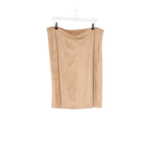 Juvia Röcke (beige, Gr. XL) Polyester - gebraucht, Midirock mit Seitlicher Reißverschluss & Glatte Oberfläche