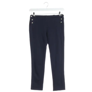 Chloé Hosen (navy, Gr. 36) Baumwolle - gebraucht, Stoffhose mit Zierknöpfe an den Seiten & Silberfarbene Hardware