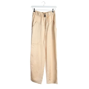 Khaite Hosen (beige, Gr. 34) Viskose - gebraucht, Stoffhose mit Elastischer Bund & Eingrifftaschen vorne