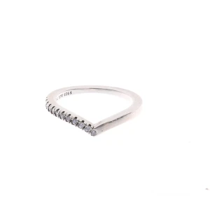 Pandora Ring (silber) 925er Sterling Silber / Zirkonia - gebraucht, mit V-Form & Wishbone-Design