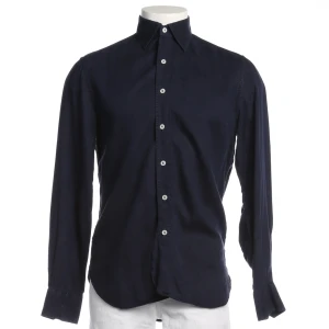 Doppiaa Hemd 39 Blau (blau, Gr. 39) Lyocell - gebraucht, Herren Kent-Kragen, Knopfleiste