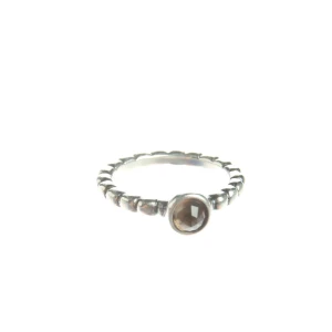 Pandora Ringe (silber) 925er Sterling Silber / Edelstein - gebraucht, Ring mit Strukturierte Ringschiene & Gefasster Stein