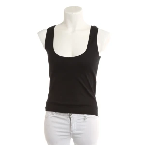 Ba&sh Tops (schwarz, Gr. 32) Baumwolle - gebraucht, Damen Feinripp-Struktur, Tiefer Rundhalsausschnitt