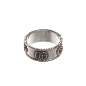 Gucci Interlocking G Ringe (silber) Silber - gebraucht, mit GG-Logo & Geflochtene Ränder