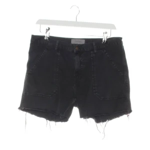 Ba&sh Shorts (grau, Gr. 34) Baumwolle - gebraucht, Jeansshorts mit Fransensaum & Aufgesetzte Taschen