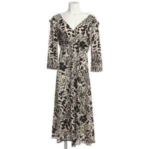 Ba&sh Lady Kleider (beige, Gr. 32) Polyester - gebraucht, Midikleid mit V-Ausschnitt & 3/4-Ärmel