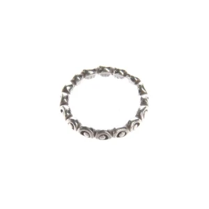 Pandora Ringe (silber) 925er Sterling Silber - gebraucht, Ring mit Gravur & Strukturiertes Design