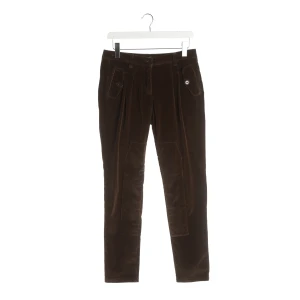 Etro Hosen (braun, Gr. 40) Baumwolle - gebraucht, Cordhose mit Feincord-Struktur & Kniebesätze im Reiter-Stil