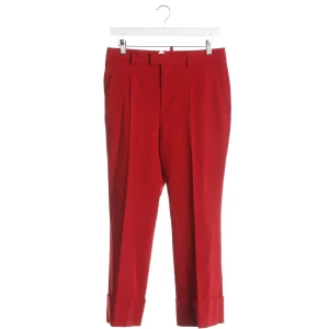 Dsquared Hosen (rot, Gr. 34) Wolle - gebraucht, Stoffhose mit Umschlag am Beinsaum & Paspeltaschen hinten