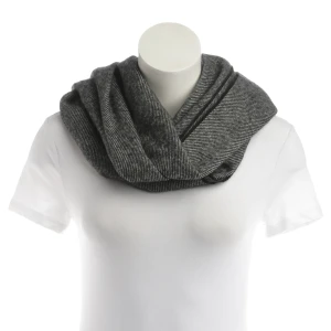 Dior Schal Hellgrau (grau) Wolle - gebraucht, Damen feine Strickstruktur, meliertes Design