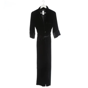 Ermanno Scervino Jumpsuits (schwarz, Gr. 34) Velours / Viskose - gebraucht, Overall mit Gürtel & Brusttasche