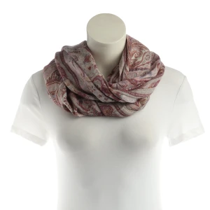 Etro Tücher (mehrfarbig) Modal - gebraucht, Schal mit Paisley-Muster & Markenlogo-Etikett