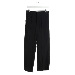 Céline Hosen (navy, Gr. 32) Wolle - gebraucht, Stoffhose mit Kontrastnähte & Bundversteller mit Knöpfen