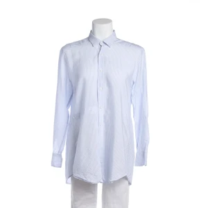 Dondup Blusen (blau, Gr. 36) Viskose - gebraucht, Longbluse mit vertikale Streifen & tiefer Rückenschlitz